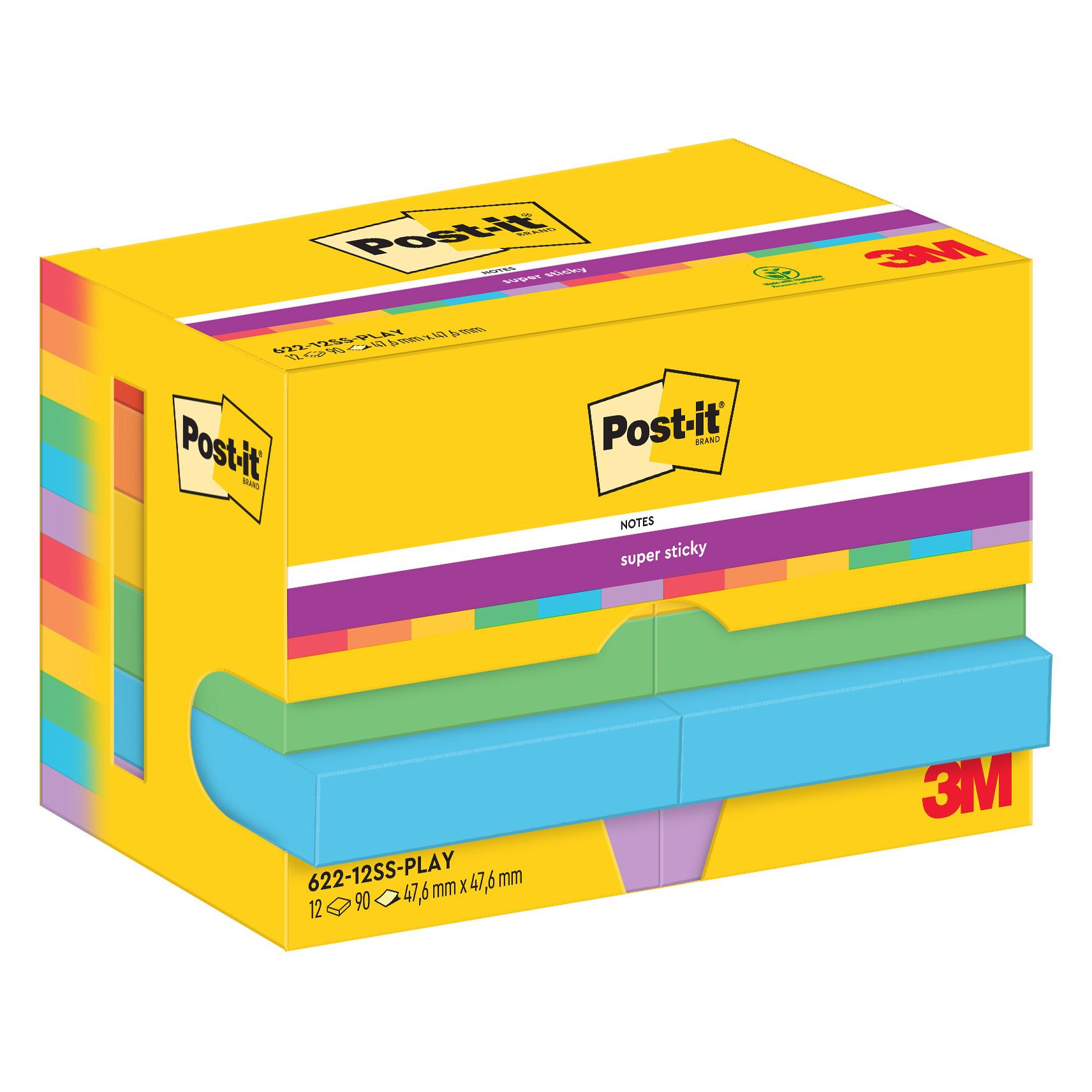 Post-it Super Sticky Playful (47.60 x 47.60 mm) (7100290166)