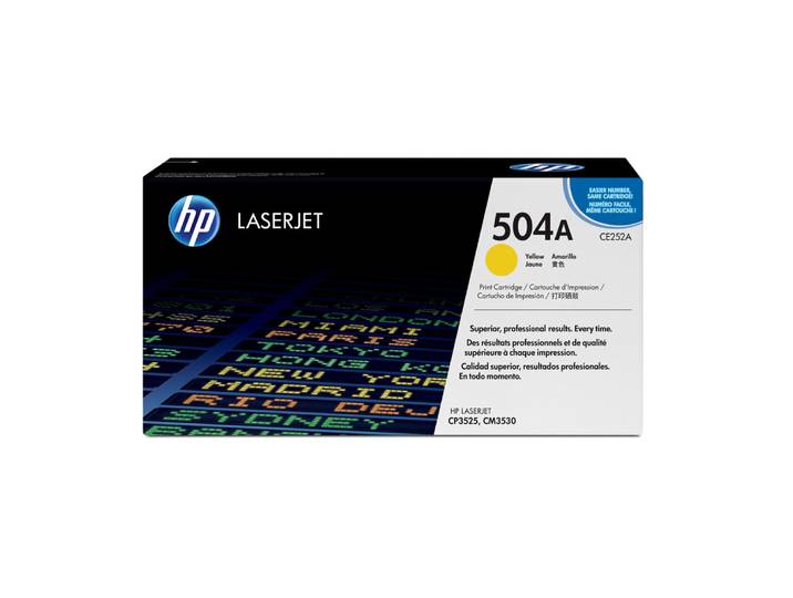HP 504A toner LaserJet jaune authentique, 7000 pages, Jaune, 1 pièce(s) CE252A