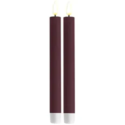 Stabkerze LED 24 cm Violett 2 Stück