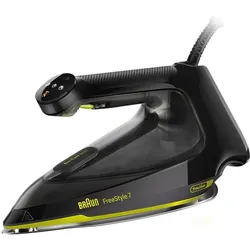 Braun FI7255GR Free Style 7 Dampfbügeleisen, Bügeleisen, Grün, Schwarz