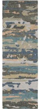 Style Haven Kitt Handmade Wool Abstract Layers Grey/ Blue Area Rug