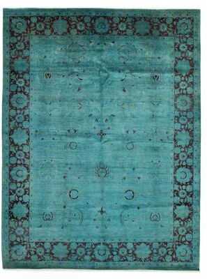 ECARPETGALLERY Hand-knotted Vibrance Turquoise Wool Rug - 9'1 x 11'10