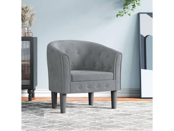 NLQMSU Cabrio-Sessel, Velours, dunkelgrau, gepolstert, Weicher Samt, Rahmen aus Kiefernholz und Sperrholz, bequeme Polsterung, modernes Cabriolet-Design, für Wohnzimmer