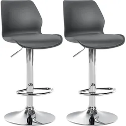 CLP 2er Set Barhocker Gilbert Kunststoff   Farbe: grau, Material: Kunststoff
