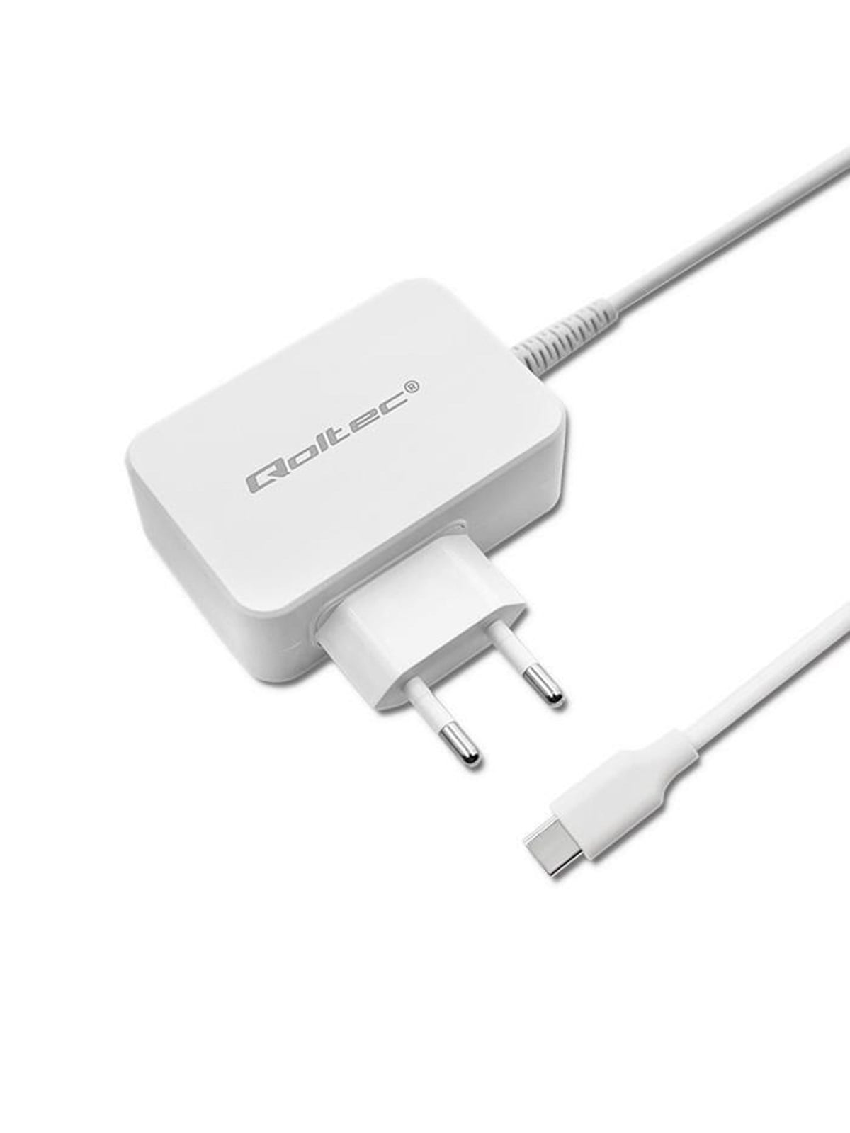 Qoltec 51039 USB-C Netzadapter - 65 W - Weiß
