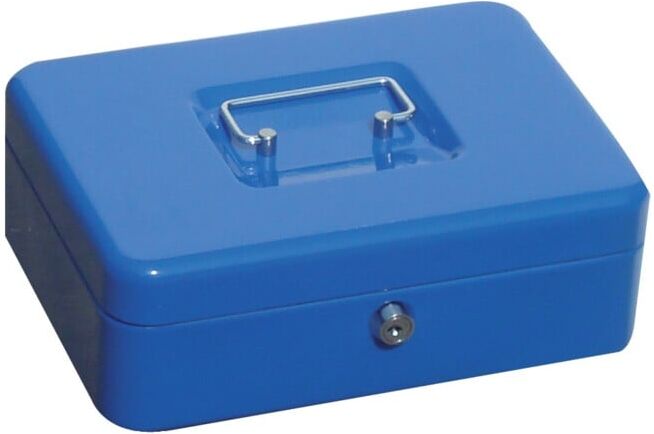 Caisse à monnaie bleue 330×235×90 ; E/D/E