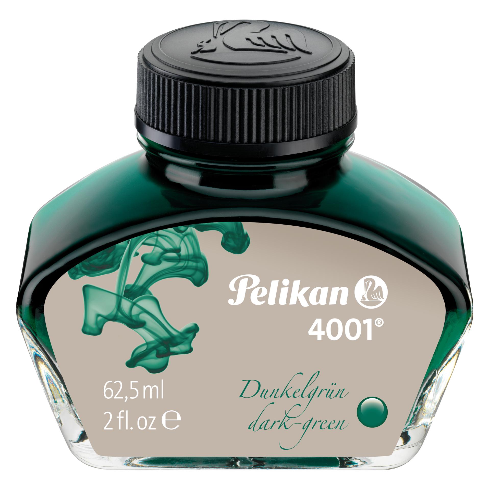 Pelikan Tinte 4001 im Glas, dunkelgrn, Inhalt: 62,5 ml (Dunkelgrün, 1 Stk.) (300063)