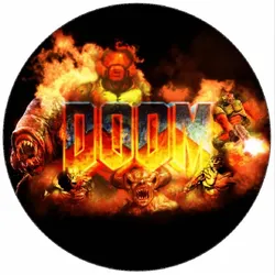 Essbares Papier mit Doom-Logo, 19,5 cm