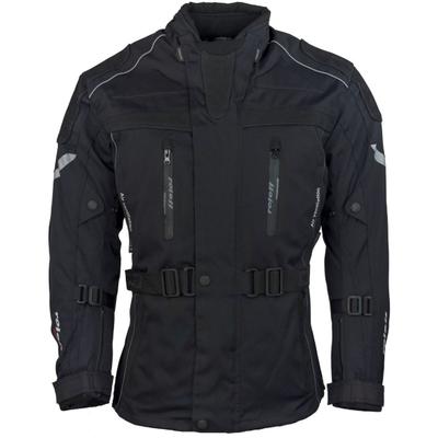 Motorradjacke ROLEFF "Kodra-Jacke VALETTA" Gr. M, schwarz, Jacken, M, Obermaterial: 70% Polyester, 30% Rindsleder, Mit Sicherheitsstreifen