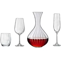 19-teiliges Gläserset Waterfall - Transparent Rund Cristallin Table Passion