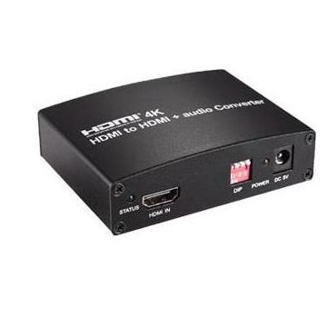PremiumCord HDMI 4K Audio-Extraktor mit Audio-Trennung auf Stereo-Buchse, SPDIF Toslink, RCA (khcon-30)
