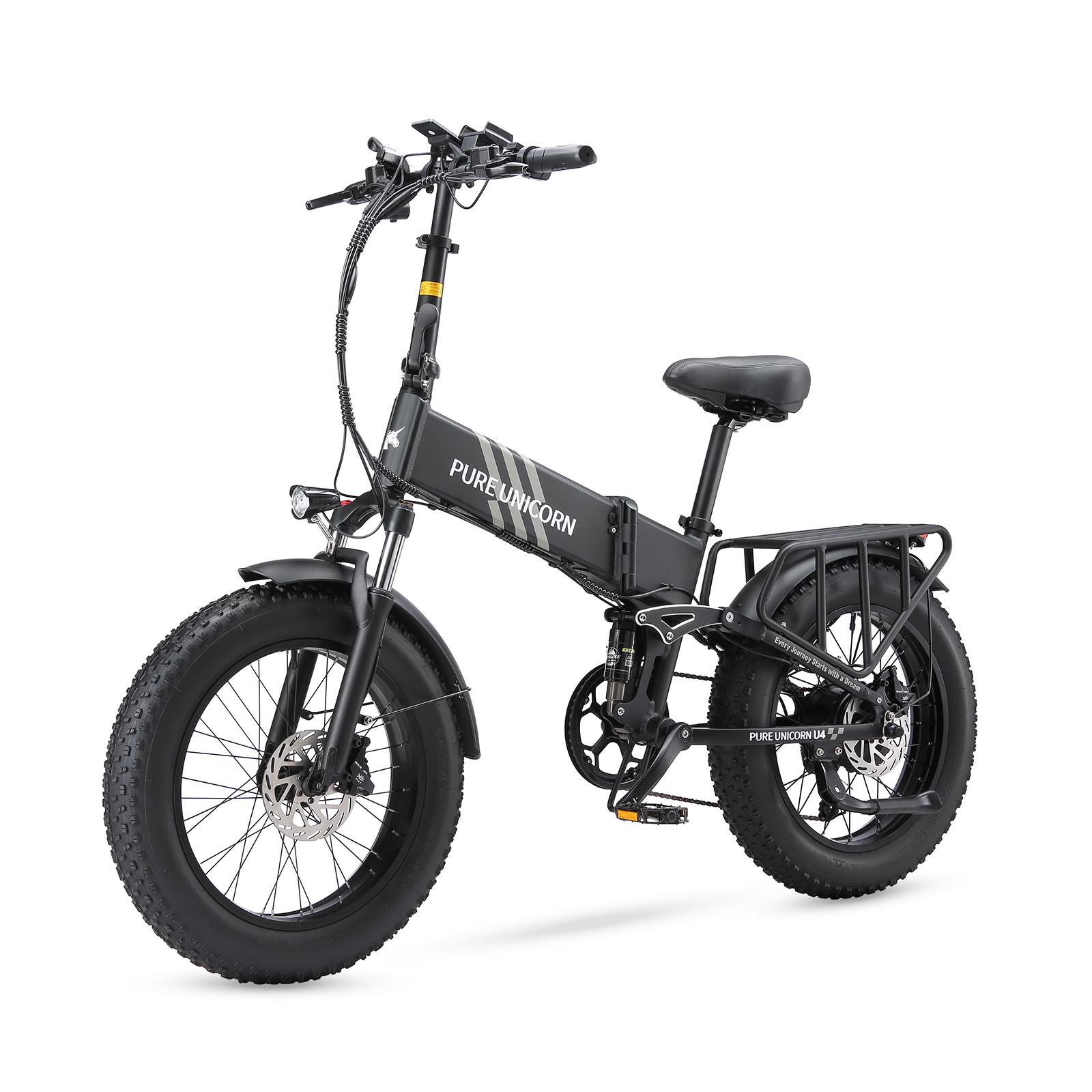 U4 All-Terrain Faltbares E-Bike,48V 15Ah,70 N.m,20 Zoll,Shimano 7-Gang,3-Sekunden-Faltdesign ,