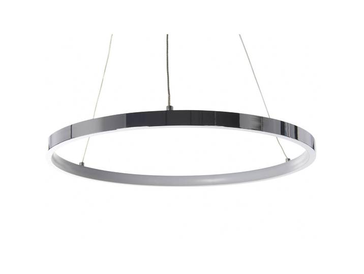 Beliani Hängeleuchte Jordan 40/40/110 cm, Silberfarben, Metall, LED integrated, 10x110x40 cm, Lampen & Leuchten, Innenbeleuchtung, Hängeleuchten, Pendelleuchten