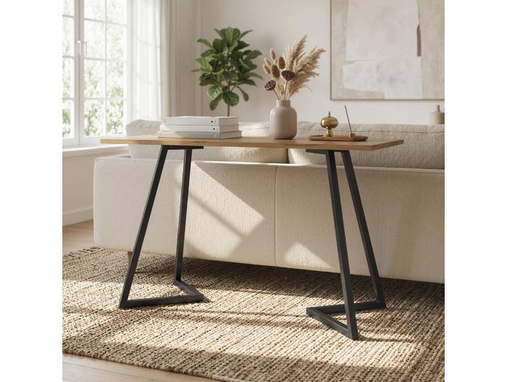 HOMCOM Pieds Table Industriels 4pcs 43x3x72cm Métal Noir Réglables