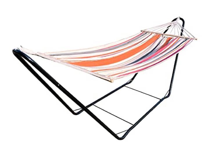 La Siesta CHILLOUNGE Sunrise – Single Spreader Bar Hammock with Powder Coated Steel Stand