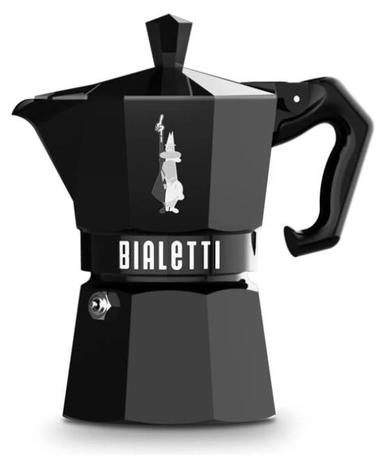 Bialetti Moka Exclusive koffiezetapparaat, Zwart, Aluminium, voor 3 kopjes