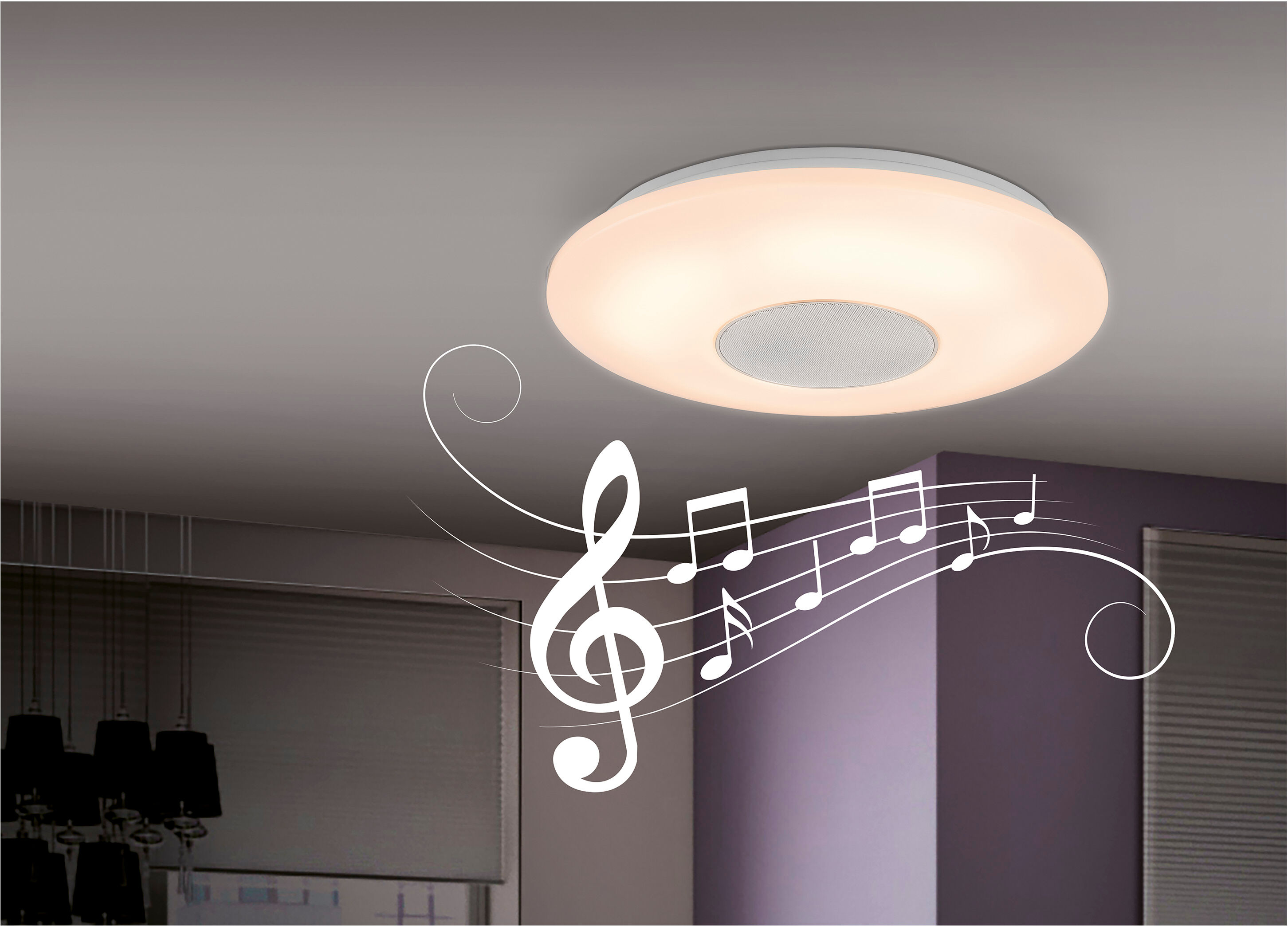 LIVARNO HOME LED-Deckenleuchte, mit Bluetooth®-Lautsprecher