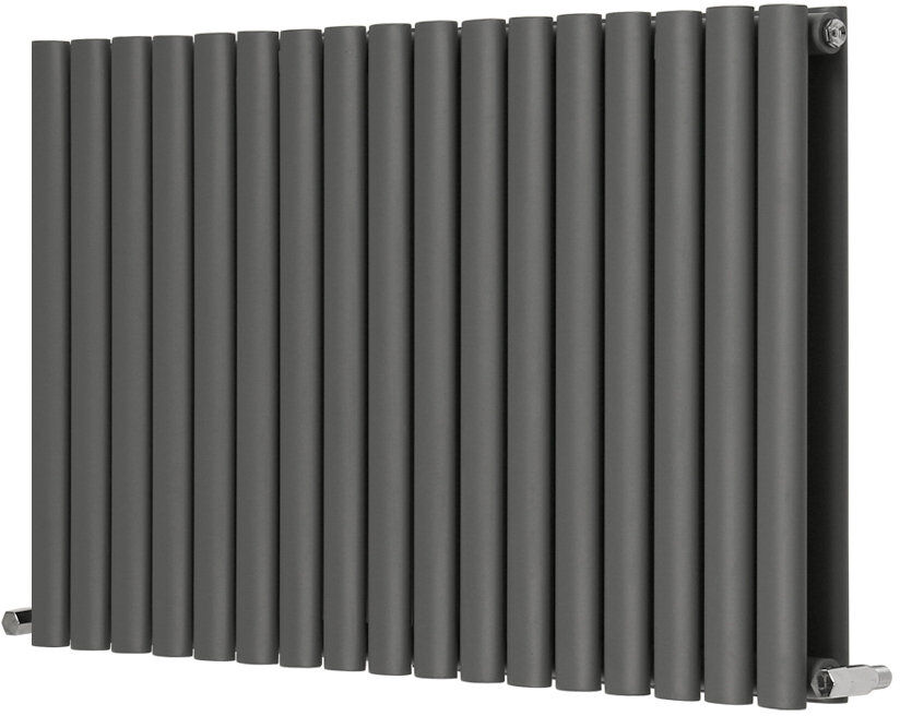 Belfry Heating Shirly Horizontal Oval Panel Radiators Anthracite 60cm H x 100.3cm W