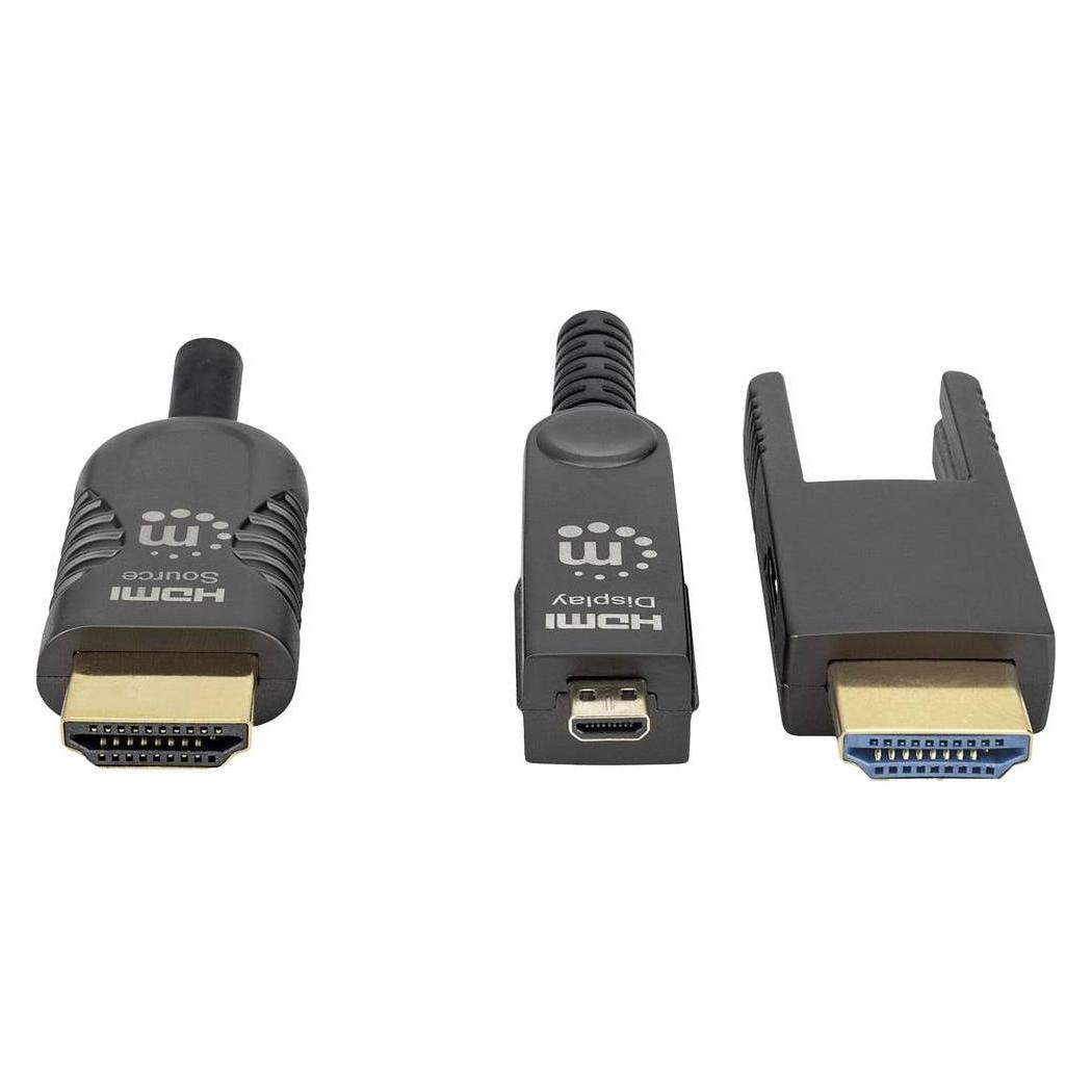 Manhattan Aktives optisches High Speed HDMI-Glasfaserkabel mit abnehmbarem Stecker (20 m) (355513)