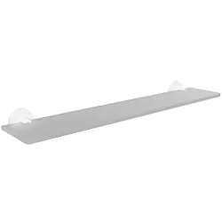 Brillantbad WHITE  Glasablage Messing Weiß 600x55x130 mm für Bad & Küche >> zum Bohren
