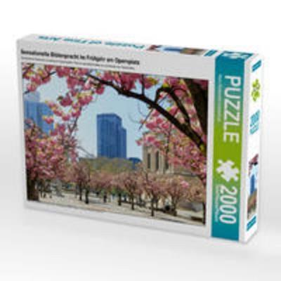 CALVENDO Puzzle Sensationelle Blütenpracht im Frühjahr am Opernplatz | 2000 Teile Lege-Größe 90x67cm Foto-Puzzle für glückliche Stunden