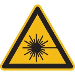 König Werbeanlagen Warnschild, Warnung vor Laserstrahl W004 - ASR A1.3 (DIN EN ISO 7010) - 13 mm Folie selbstklebend
