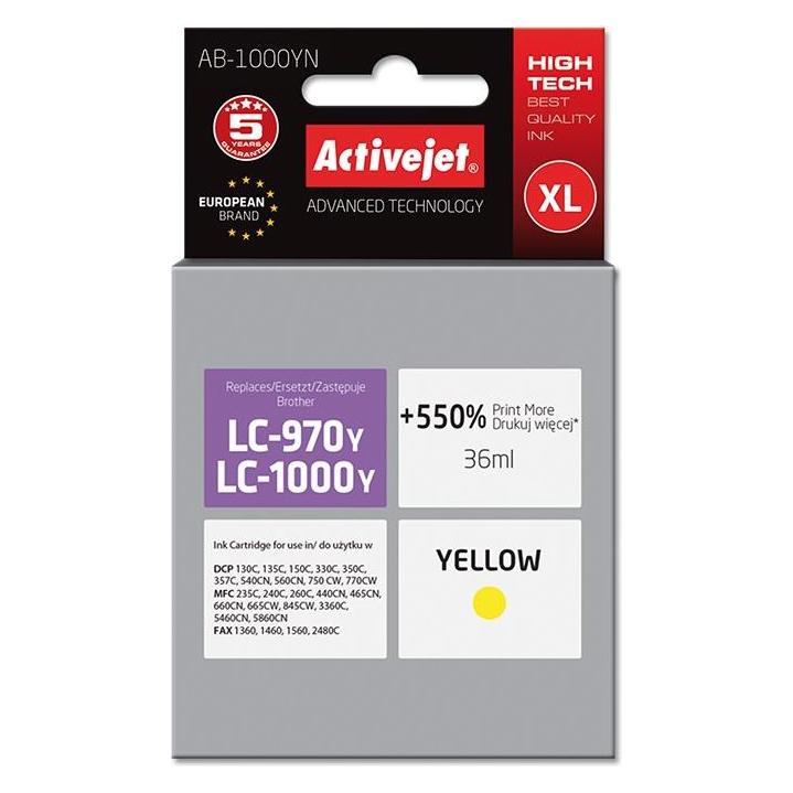 Activejet AB-1000YN  - Tinte auf Pigmentbasis - Gelb - Brother - Brother DCP: (Y) (AB-1000YN)