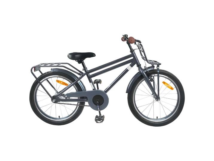 vidaXL Kinderfahrrad 18 Zoll für 5-7 Jahre alt Dunkelgrau