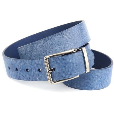 Ledergürtel ANTHONI CROWN, Damen, Gr. 100, blau, Rindsleder, Gürtel Ledergürtel