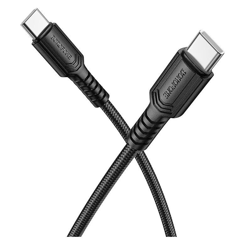 Borofone Kabel BX116 Certain - Typ C auf Typ C - PD 60W 3A 1 Meter schwarz (1 m, 60 W) (63848932)