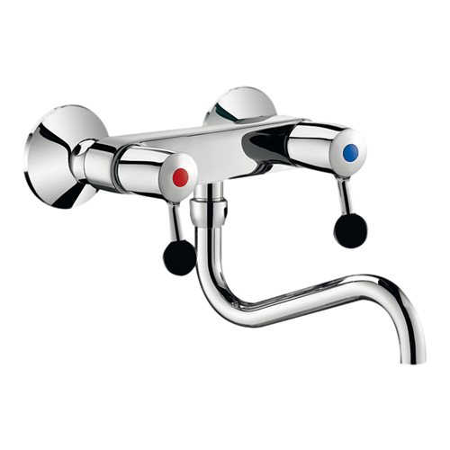 Delabie Wand Zweigriffarm.60l/min,Schwenkausl. unten D22 L200