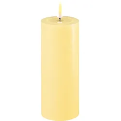 Deluxe Homeart LED Stumpenkerze Real Flame hellgelb, Ø5 x H12.5cm, hellgelb