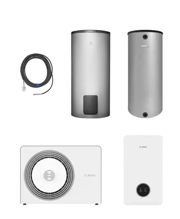 Bosch Monoblock 5800i AW 4 kW Komplettsystem mit Kompaktmodul, Warmwasser- und Pufferspeicher