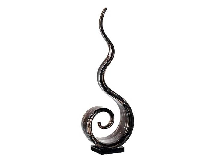 Leonardo Objekt Casolare\, objet de décoration\, figure décorative\, sculpture\, verre\, noir\, 40 cm