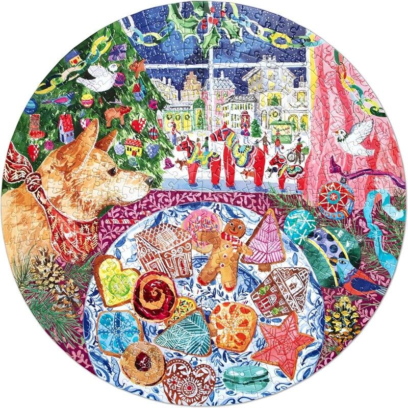 Puzzle rond 500 pcs Christmas Cookies - Eeboo