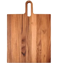 Profino Servierbrett Bistro 47x36cm Teakholz, Schneidebrett, Braun