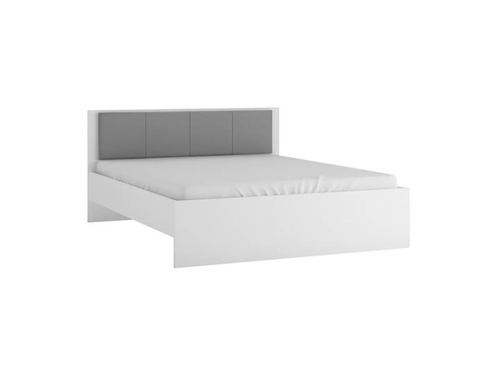 Feldmann-Wohnen Bett Boston weiß 166 / 205,5 / 88,5cm, Weiß, Grau, Rechteckig, 160x200 cm, Schlafzimmer, Betten, Futonbetten