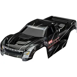 Traxxas Karosserie schwarz mit Aufkleber & Clipless: Mini-Maxx