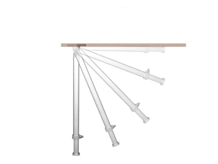 PSNKLMM 21-36 Zoll Höhenverstellbares Wohnmobil-Tischbein Klappbare Teleskopbeine, Aluminiumlegierung, Wohnmobil-Tischstütze for Wohnmobil, Ponton-LKW, Wohnmobil(White)