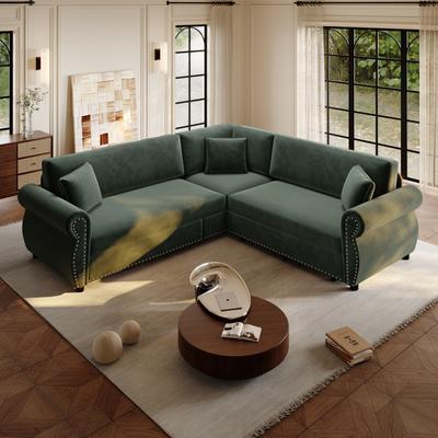Unbranded 5 Seat & 6 Seat Upholstered Chenille L Shape Sectional Sofa for Living Room