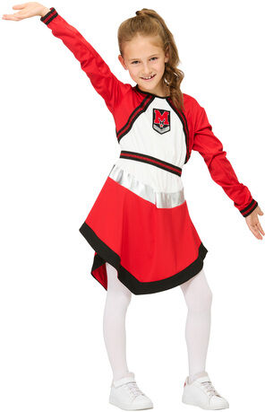 Kinderkleid "Cheerleaderin", rot/weiß
