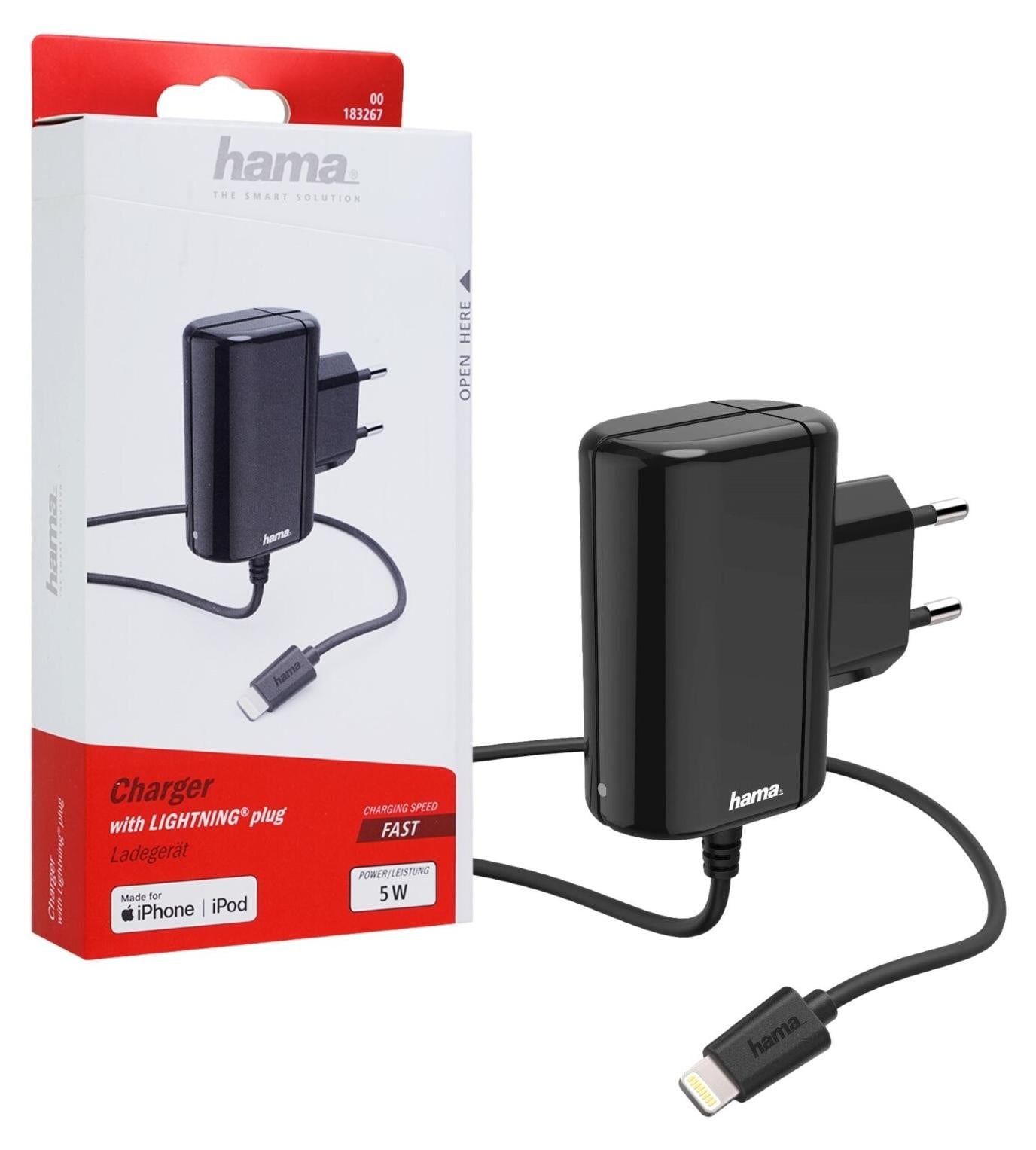 Hama Lightning-oplader 5W 1A zwart