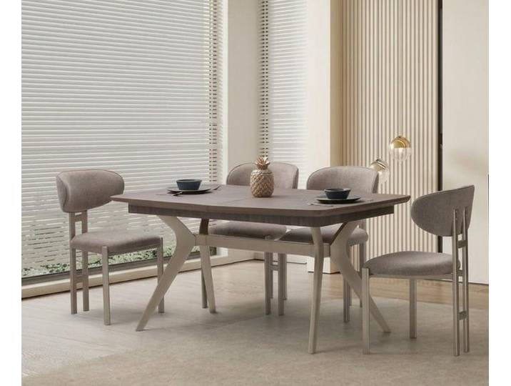 JVmoebel Essgruppe Esszimmer-Set Esstisch 4x Stühle Garnitur Gruppe Möbel Einrichtung, (5-tlg), Made in Europa