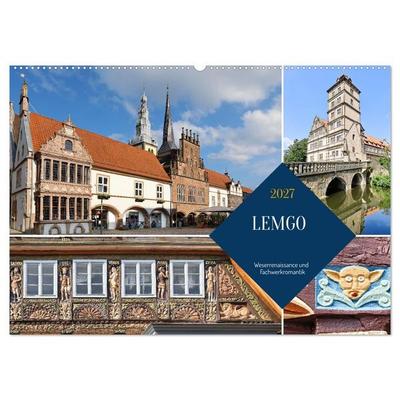 LEMGO - Weserrenaissance und Fachwerkromantik (Wandkalender 2027 DIN A2 quer), CALVENDO Monatskalender