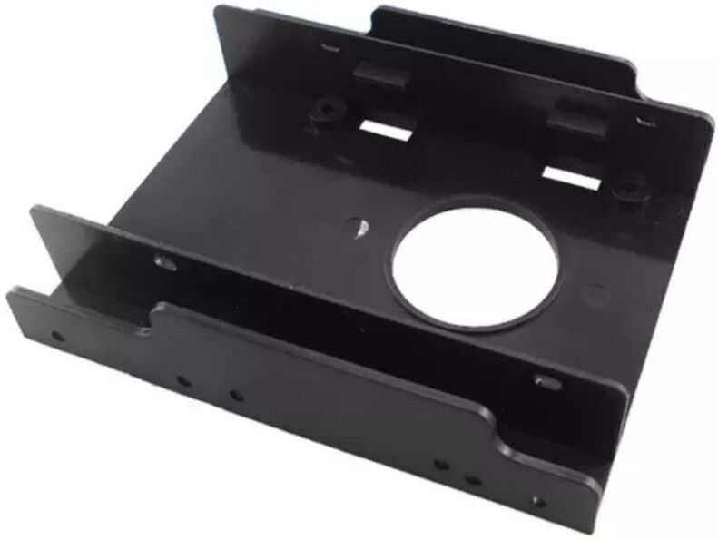 CoreParts KIT880 Dual 2.5" HDD/SSD Mounting Bracket for 3.5" Drive Bay - Black Plastic