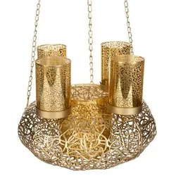ABELLA Xmas Metall-Dekokranz multifunktional inkl. 5 Mercurygläser Ø 35cm