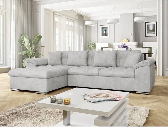 MIRJAN24 Ecksofa Diana Premium, mit Bettkasten und Schlaffunktion, Kissen-Set, freier Seitenwahl