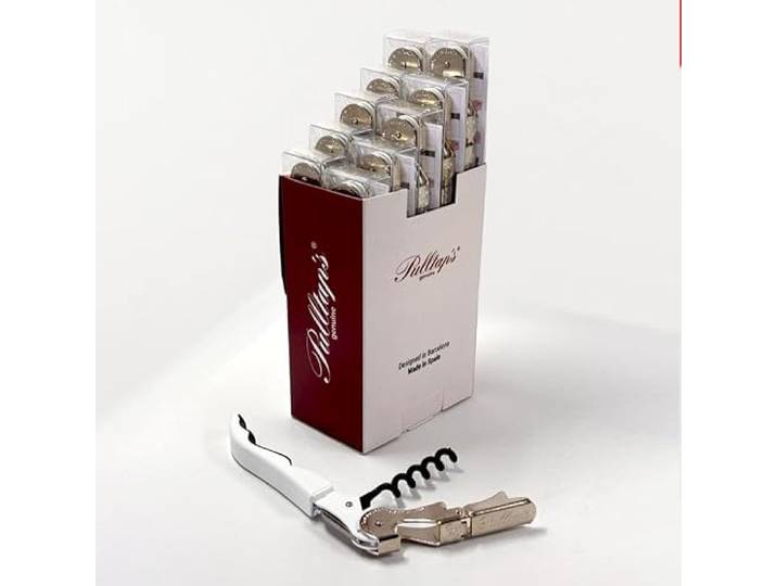 PULLTAP'S GENUINE Classic 500 Profi-Kellner-Korkenzieher, 10 Stück, mit doppeltem Gelenkhebel, Kapselschneidermesser und Korkenzieher, hergestellt in Spanien