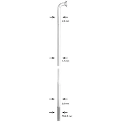 SPEICHEN 2,00X1,70X2,00 DD 254MM NIRO SILBER