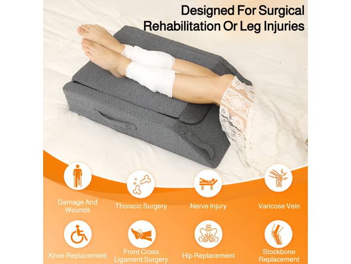 Coussin d'élévation des jambes pour la récupération des fractures, repose-jambes orthopédique, coussin post-chirurgical, support de pieds pour lit d'hôpital